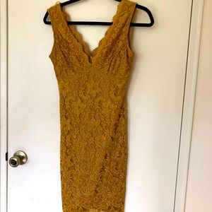 Size S lace Mustard dress